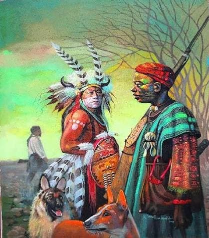 Painting of Ngas showing cultural links