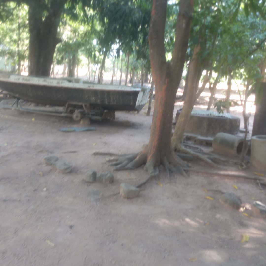 A boat in Pandam Wildlife Park, Jos. uses for means of transport on water.