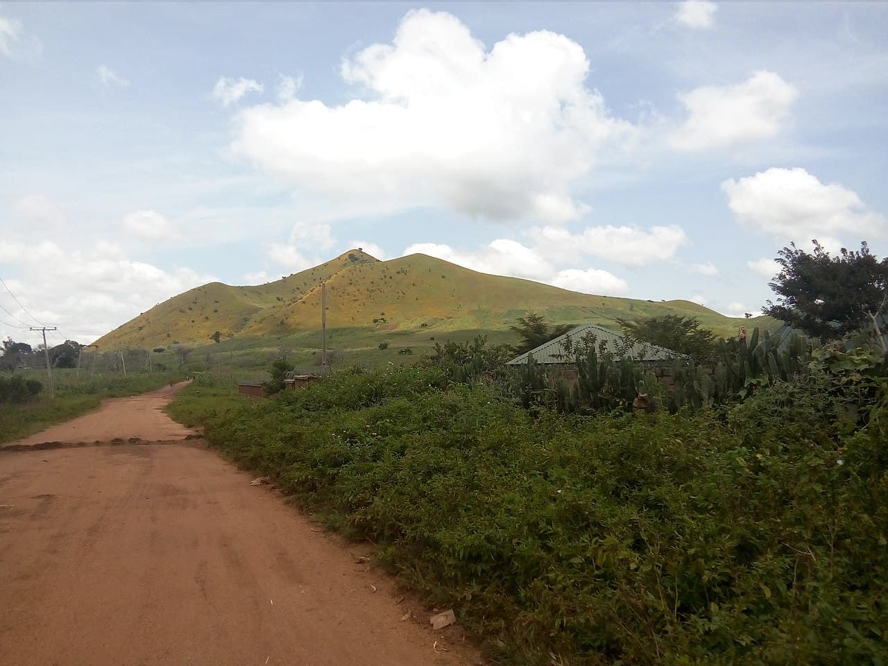 The beautiful hill can be seen at a distance looking like a cone. So beautiful